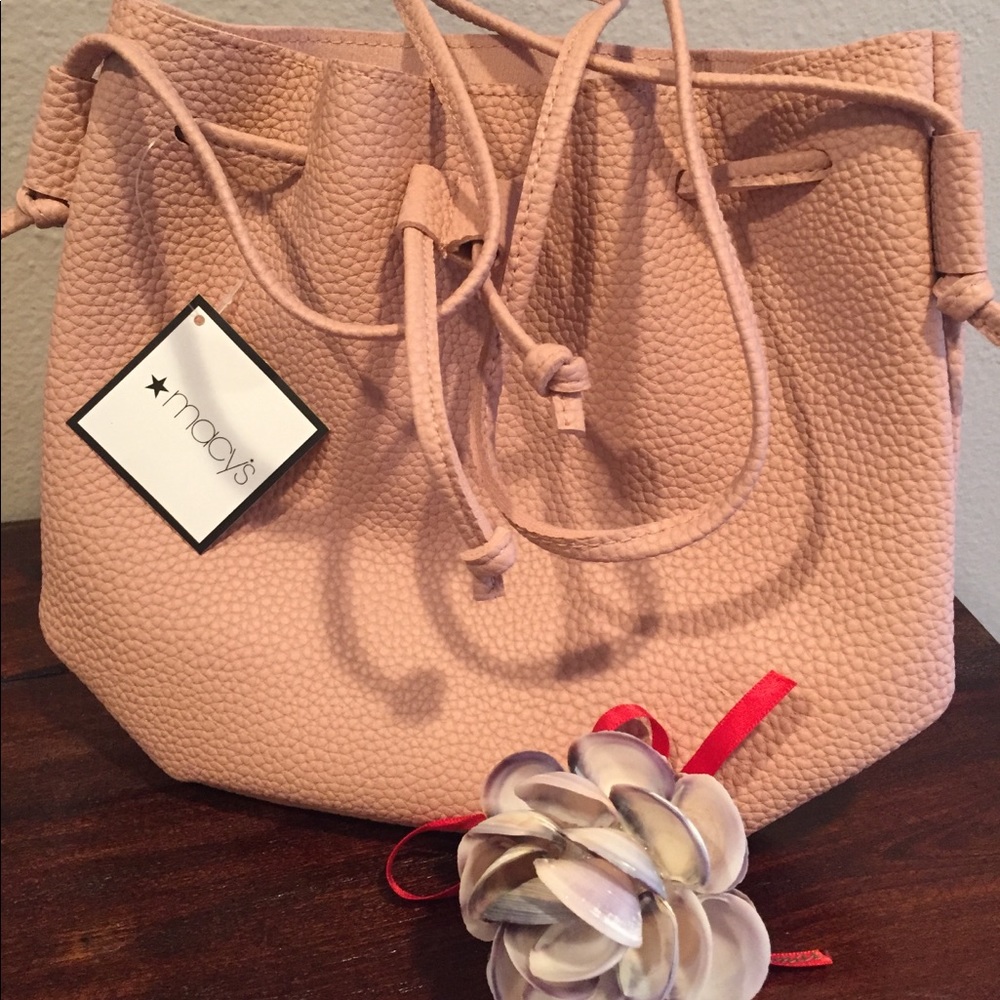 Blush pink Pouch bag with strap